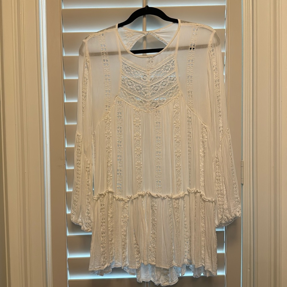 Free people shear tunic/coverup